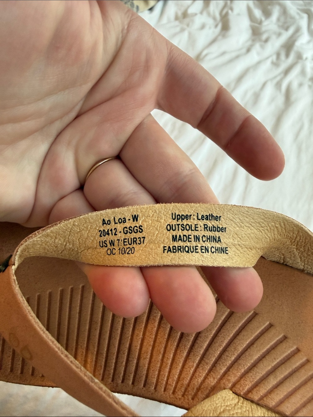 OluKai Women's Ao Loa Tan Wedge Thong Flip-flop Sandals - Picture 3 of 4